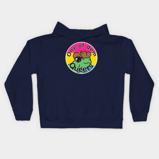 Pride Frog with a cowboy hat- Pansexual Kids Hoodie